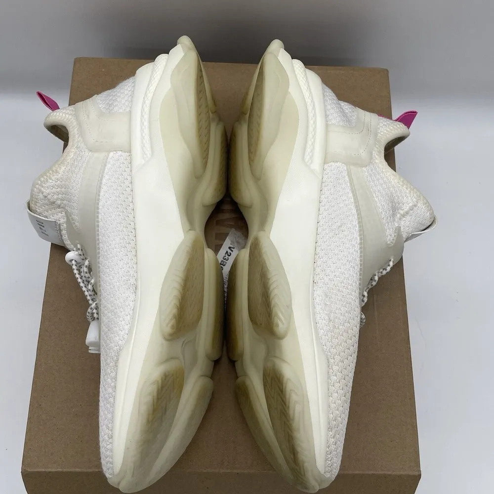 Steve Madden Womens Size 11 Shoes White Myles White NY 90 Sneakers Pink Pull Tab - Image 15