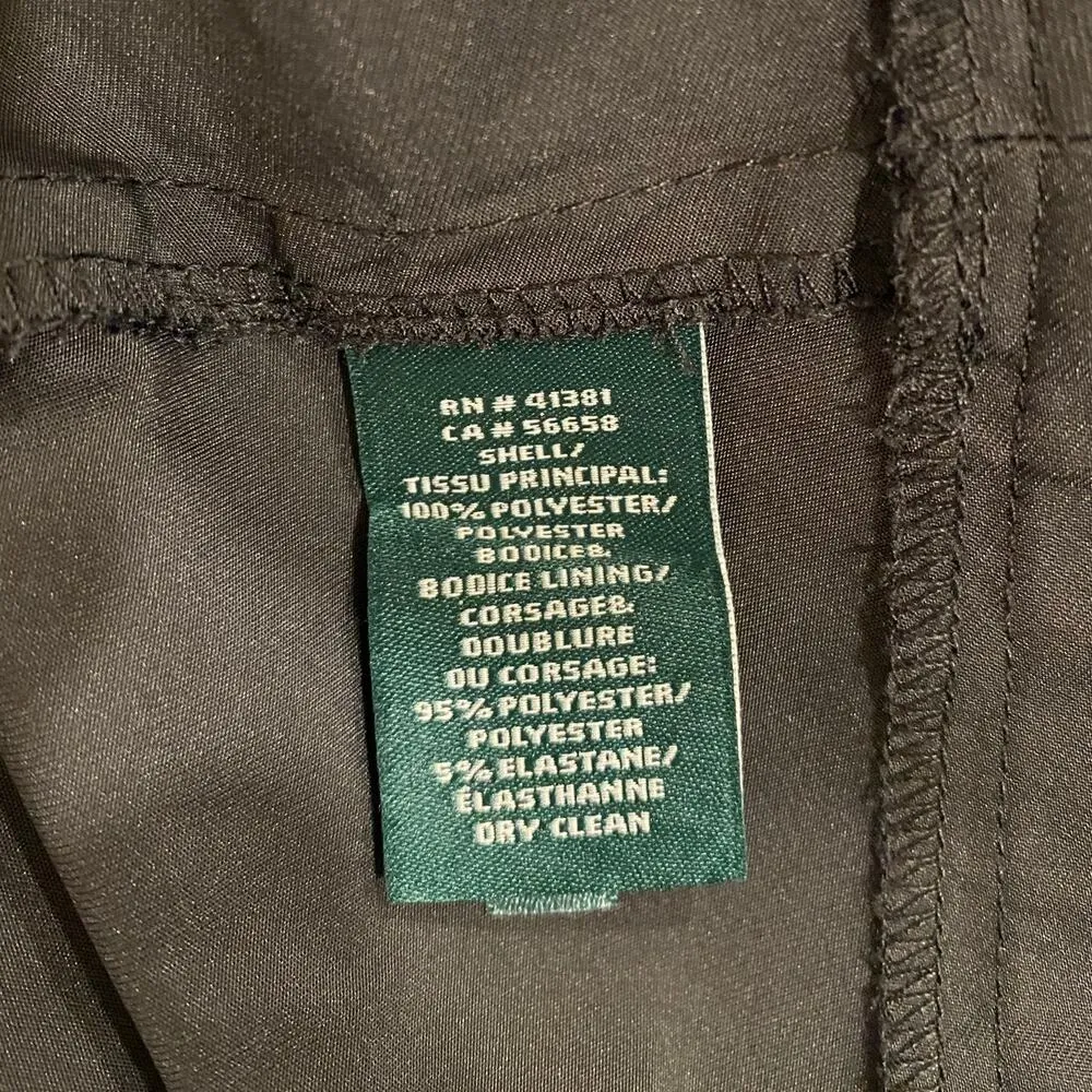 Ralph Lauren Sleeveless Back V-Neck Fit and Flare Mini Dress Black Women's Sz 10 - Image 8