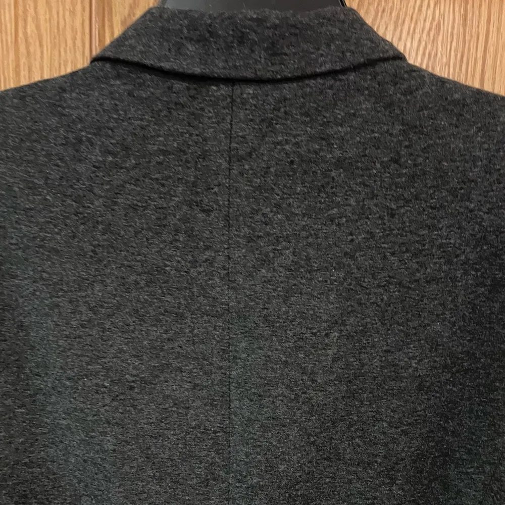 ZARA Classic One-Button Charcoal Gray Suit Business Career Work Blazer Sz Medium - Image 8