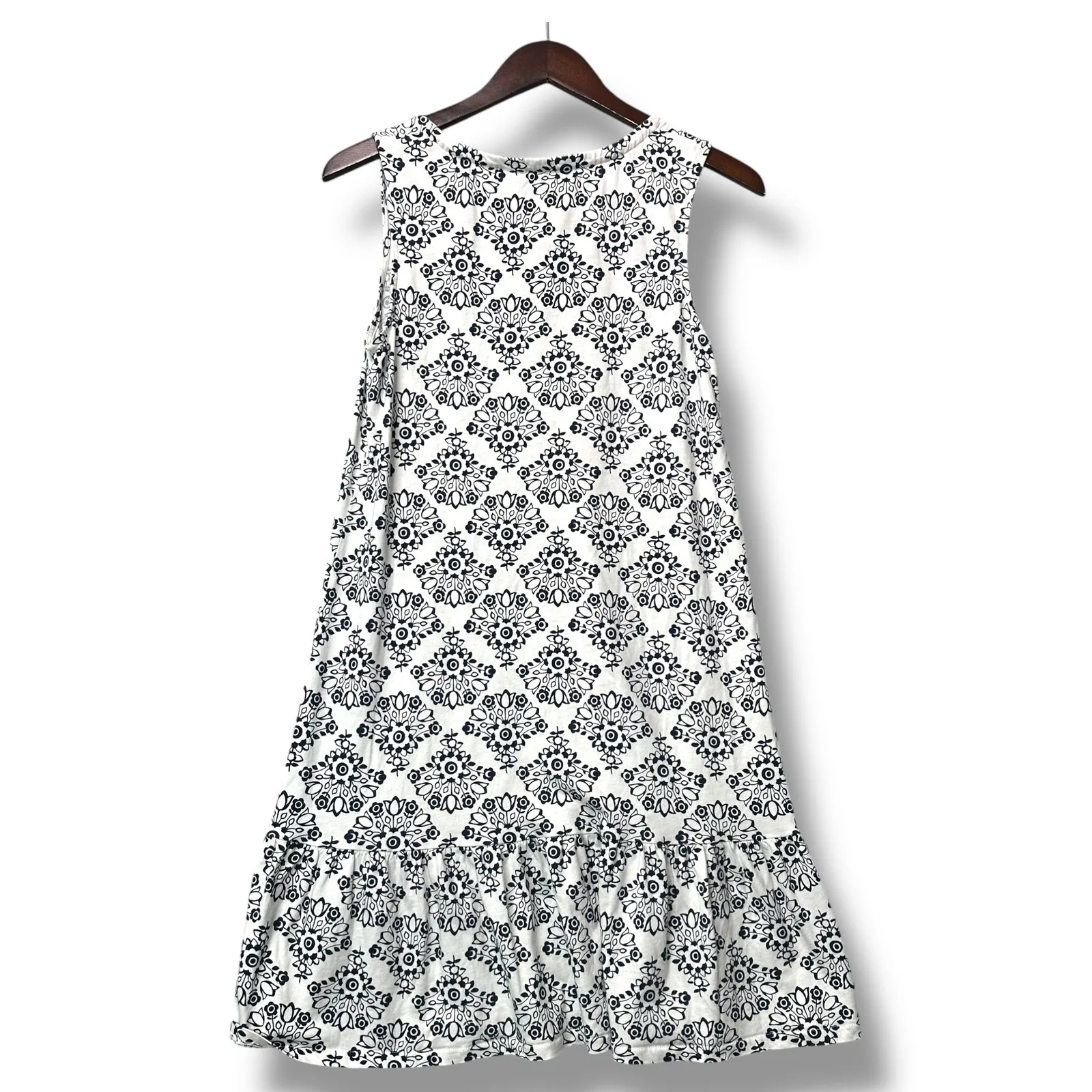 Boden Womens White Navy Floral Print Sundress Sz 4 Resort Preppy Coastal‎ Summer - Image 2