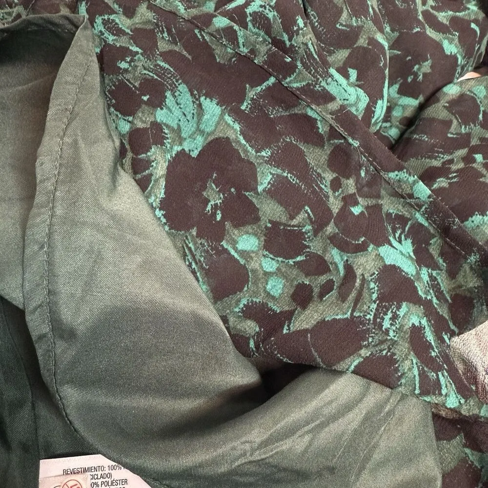 Isabel Maternity Corsetry Chiffon Lined Top Long Sleeve Aqua Green Large NEW! - Image 4