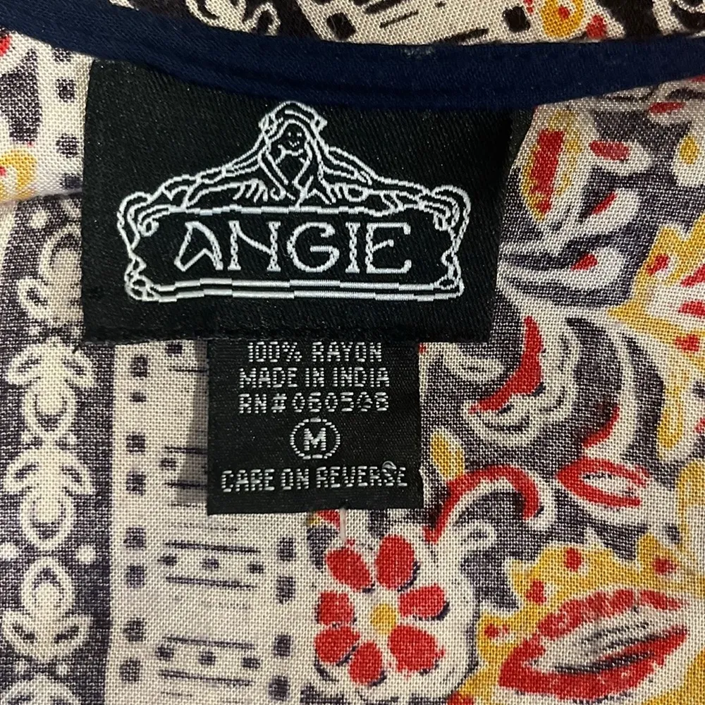 Angie Boho Paisley Open Front Dolman Sleeve Kimono Wrap Medium - Image 7