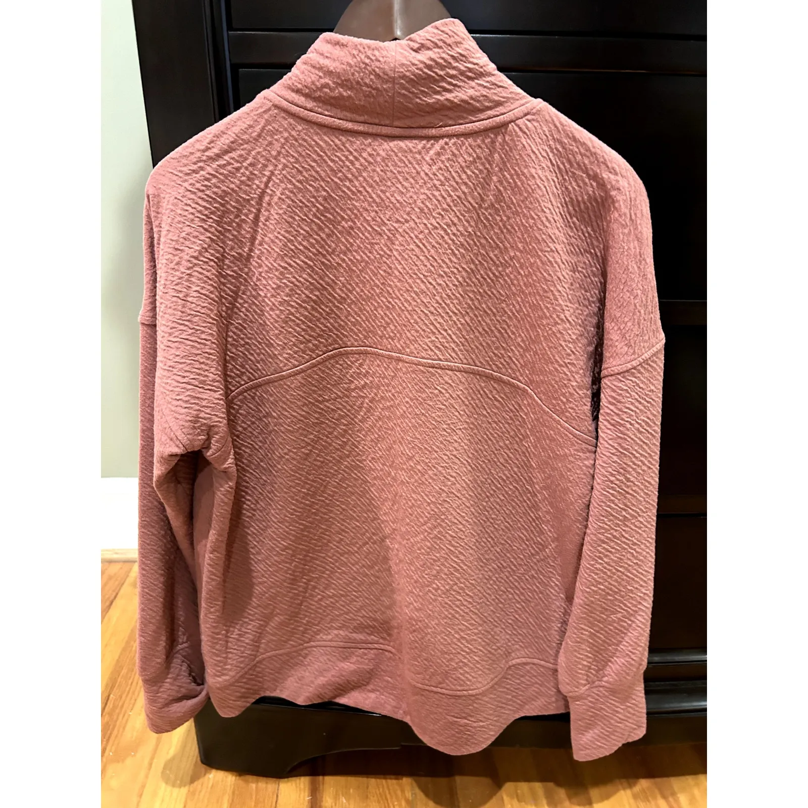 RBX Overlook Jacquard Mock Neck Sweatshirt Size M Comfy Style Pink Size M - Image 3