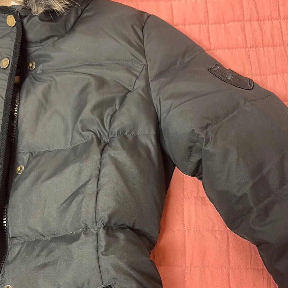 Ralph Lauren Women's Black Fur-Trimmed Hooded Jacket - Image 4