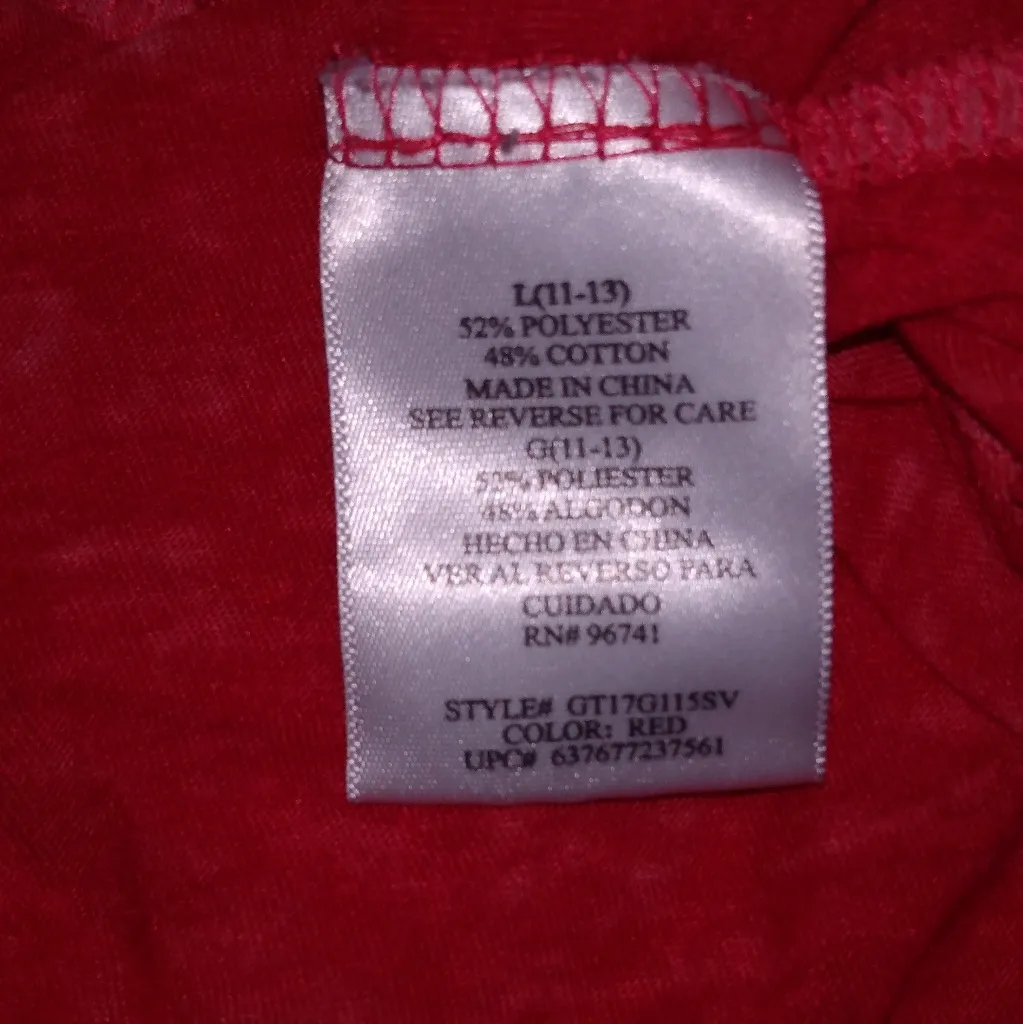 Rocker Girl L Red Kiss Kiss Top Size L - Image 4