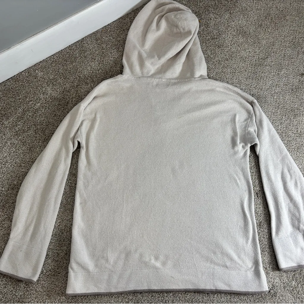 Barefoot Dreams Women’s Cozy Chic Ultra Lite Pullover Hooded Top VNeck Cream XS - Image 6