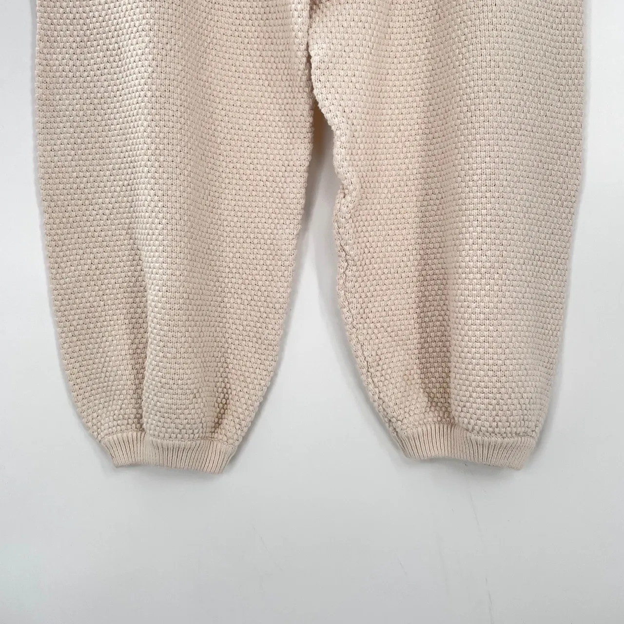 FP BEACH Women's‎ Hailee Cream Cozy Textured Knit Mid-Rise Jogger Pants Size S/P - Image 7