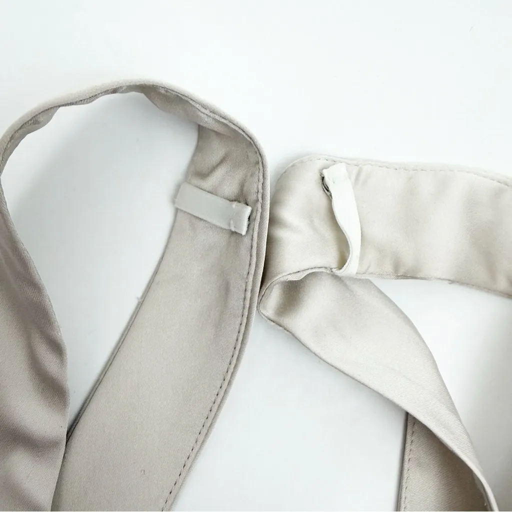 Aritzia x Babaton 90’s Satin Square Neck Slit Midi Dress Pearl - Image 6