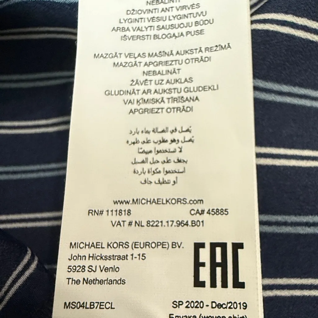 Michael Kors Striped Zip Front Top - Image 9