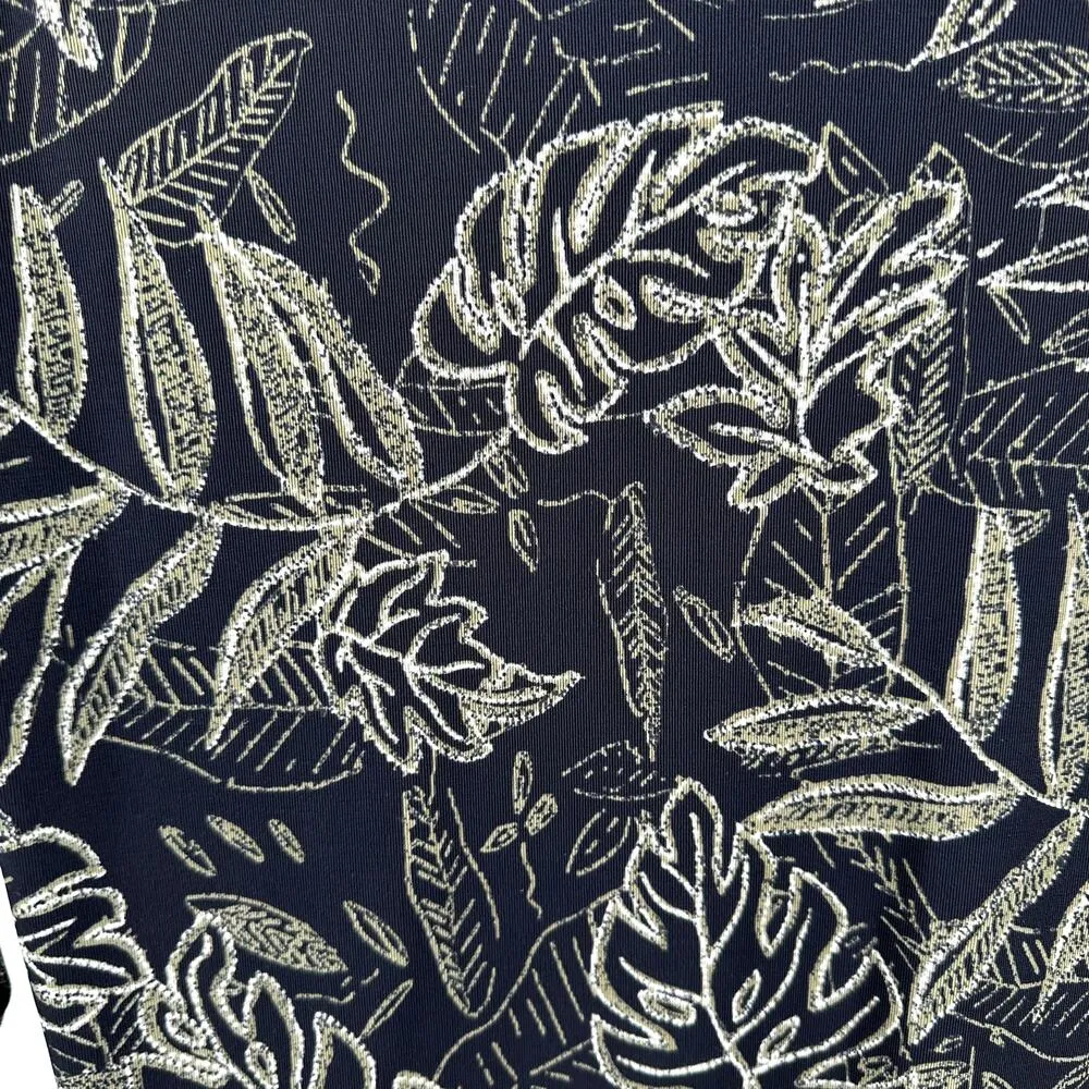 Additions By Chico's Floral Wrap Cardigan Unlined V Neck Tropical Black 1 M - Image 2