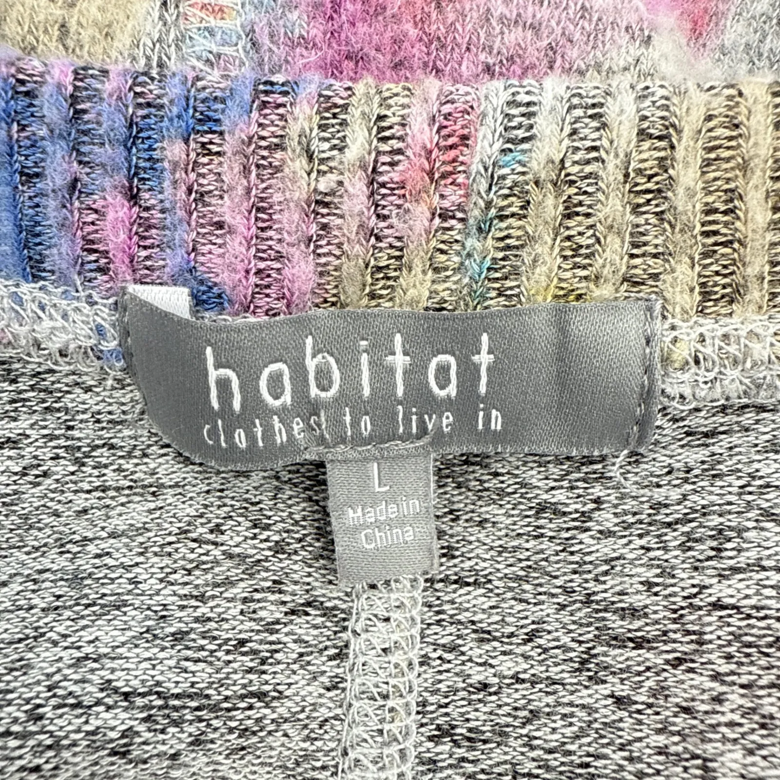 Habitat Floral Pastel Print Crew Neck Long Sleeve Lightweight Knit Sweater Large - Image 6
