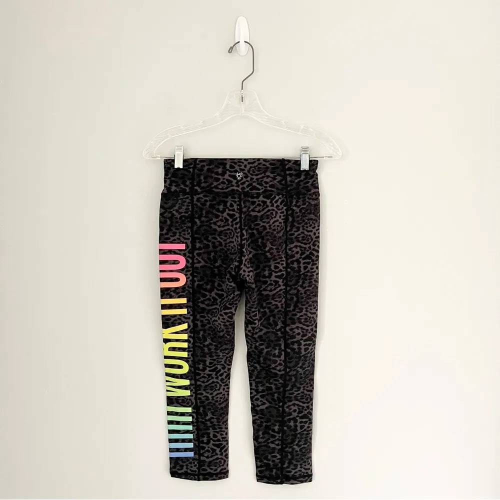 Betsey Johnson Leopard Print Work It Out Capri Leggings - Image 5