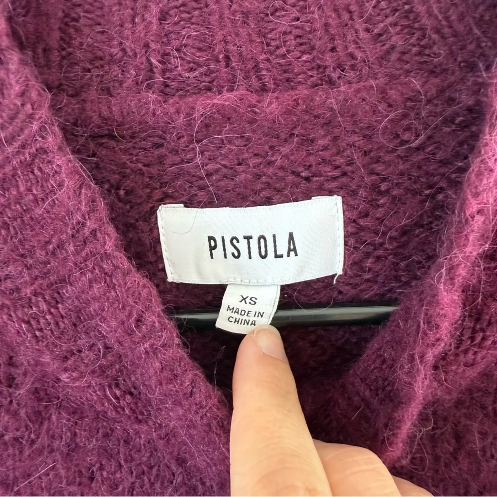 Pistola Carlen Mock Neck Sweater Sz XS - Image 4