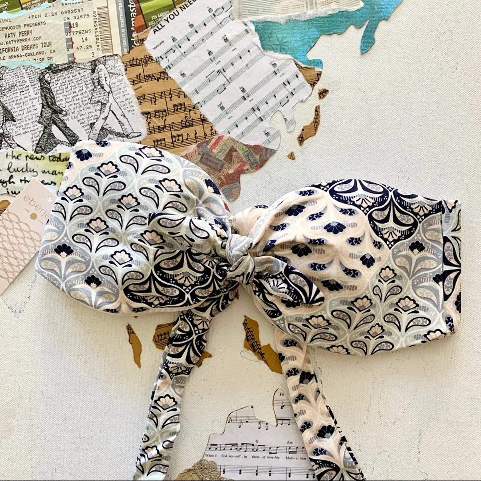 Eberjey Drifter Lolita Bandeau Bikini Top Tie Back Swimwear Women's Size Small - Image 3