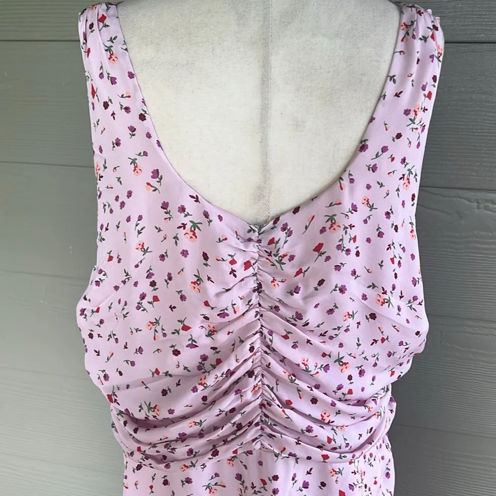 Nicholas Floral Drape Front Silk Dress Size 18 - Image 9