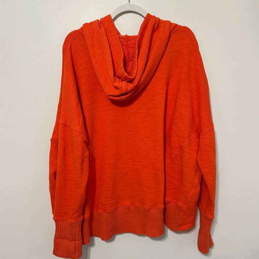 Free People Movement Solid Honey Dove Pullover Sweater Size Large Hoodie Orange - Image 9