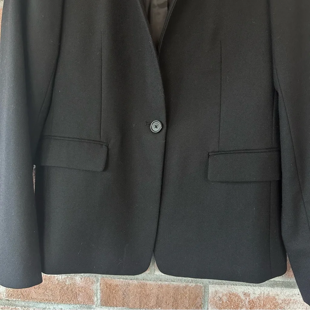 J. Crew Blazer Wool Blend Women’s 8 Black Academia Business Office Career - Image 3