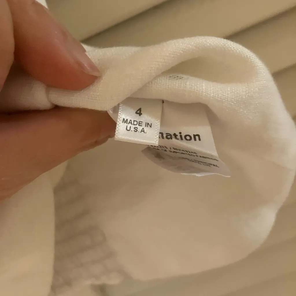 Reformation White Linen Jackson Top - Image 5