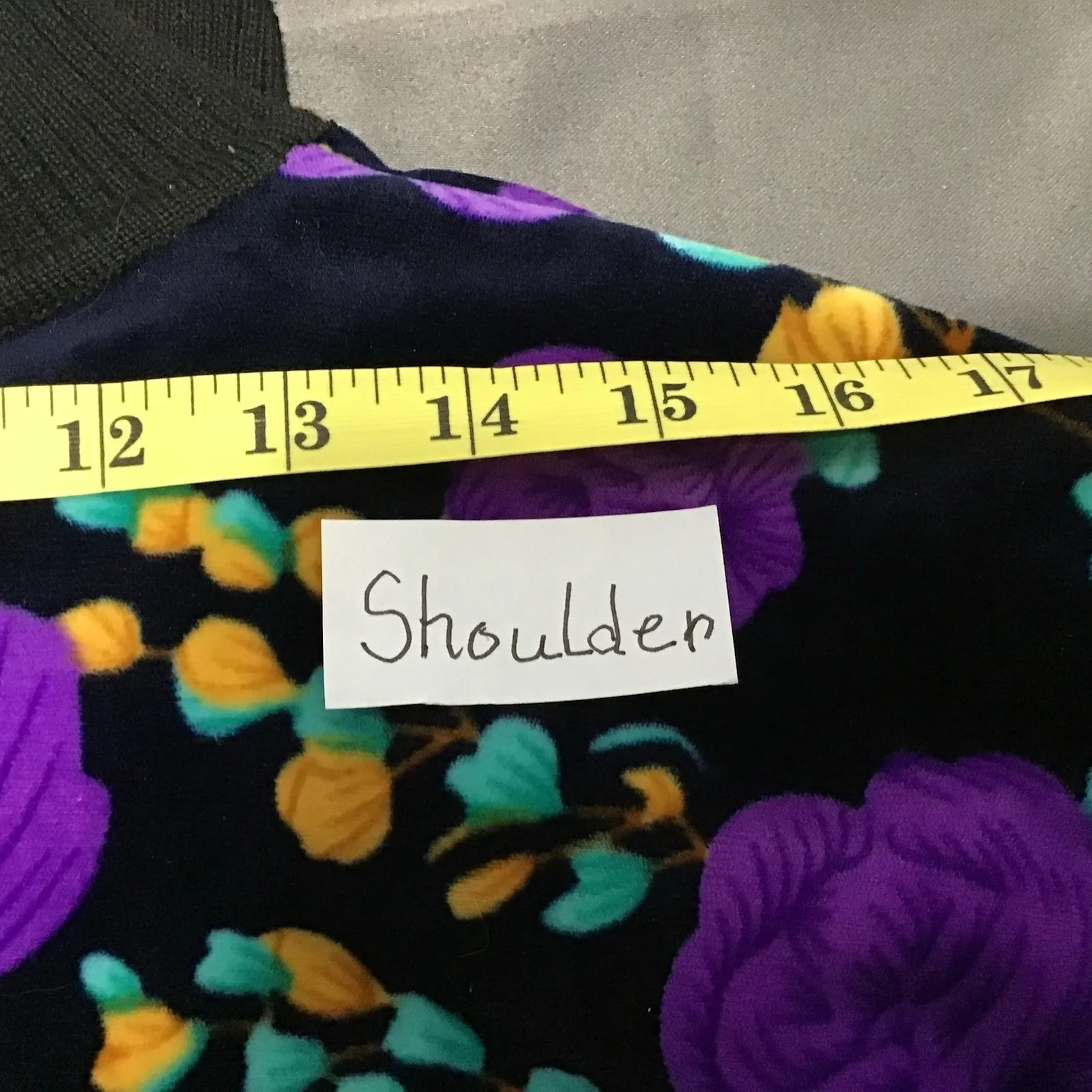 Woman's Multicolor Bohemian Floral Design Long Sleeve Collared Cardigan Sweater Size 4 - Image 6