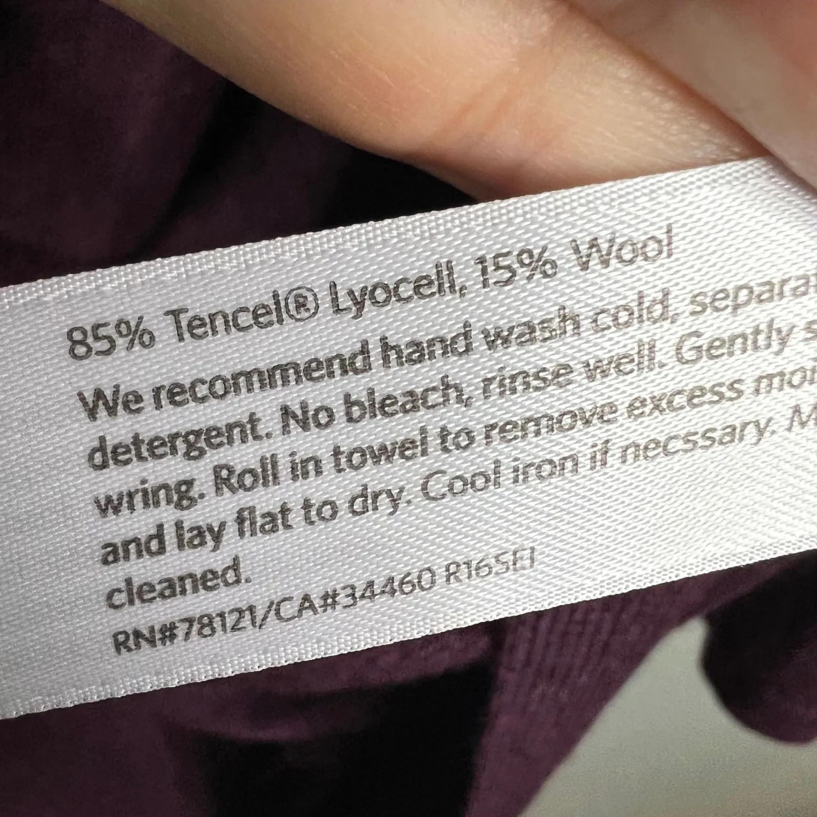 Eileen Fisher Open Front Cardigan XL Tencel Wool Blend Purple Lightweight Duster - Image 4