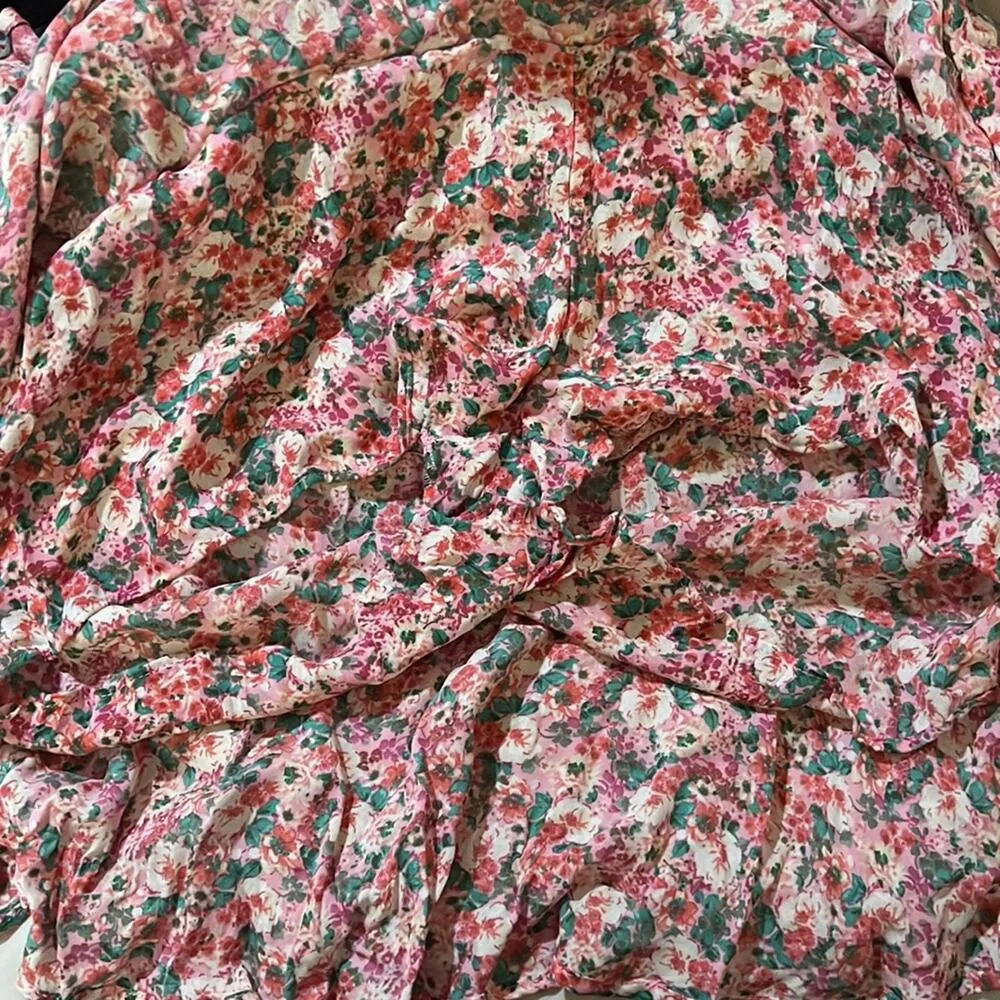 Zara Ruffled Multi-Color Floral Skort Size S - Image 8