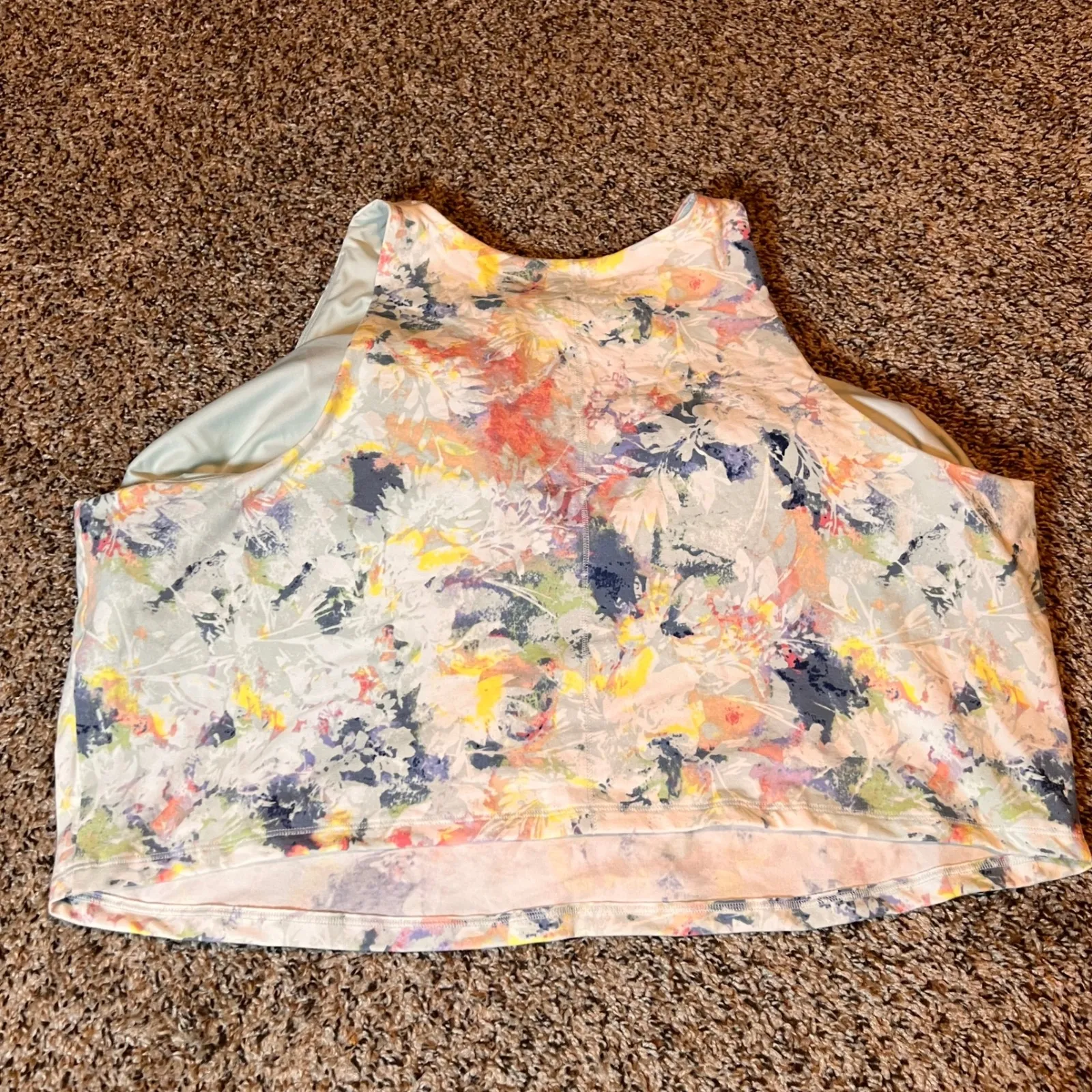 Old Navy Active Tank‎ Top PowerChill Light Support Floral Print 4X - Image 5