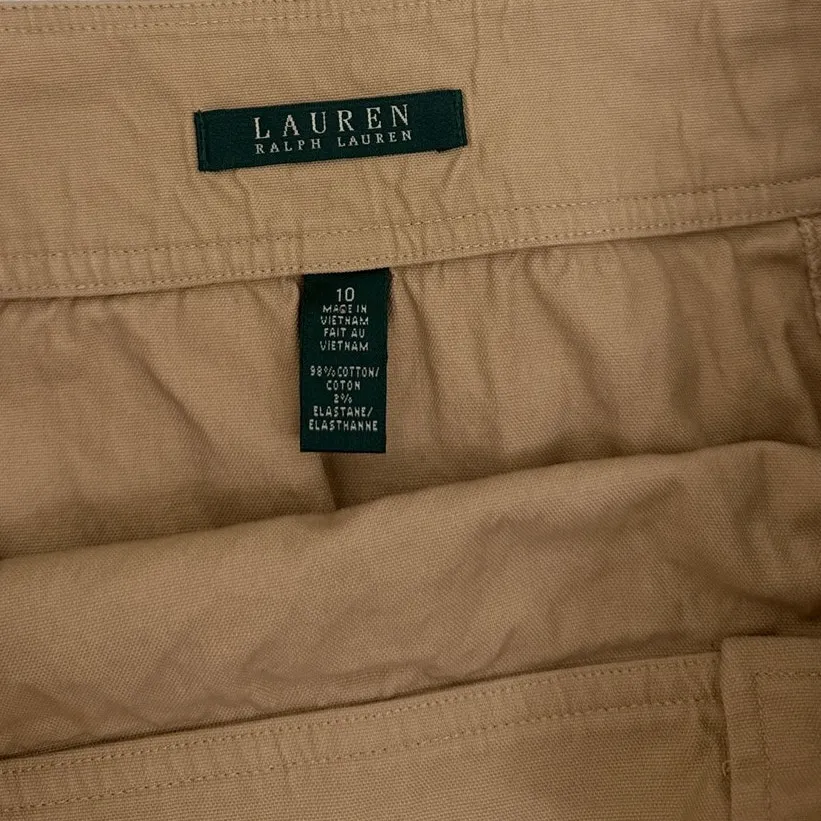 Lauren Ralph Lauren Khaki Straight Minimalist  Pencil Skirt Size Women's 10 - Image 4