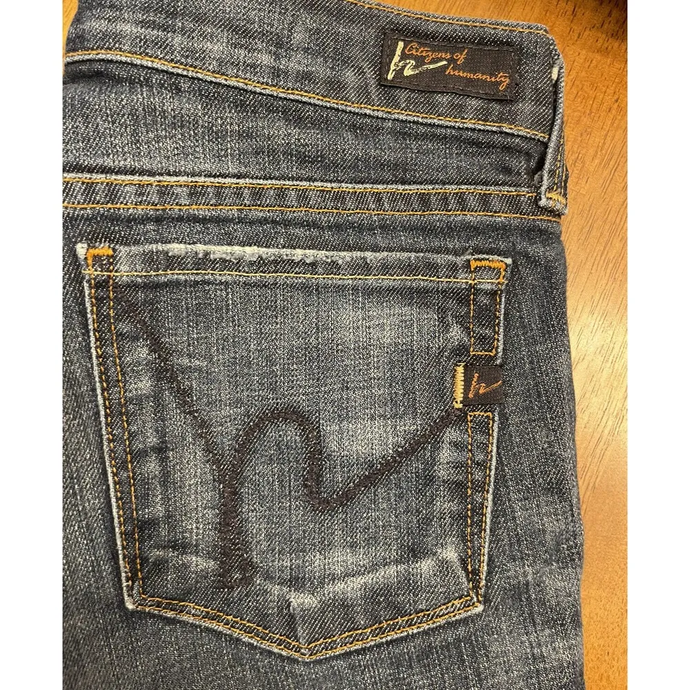 Citizens of Humanity Jeans Size 27 Womens Kelly Stretch # 063 Low Waist Cropped - Image 3