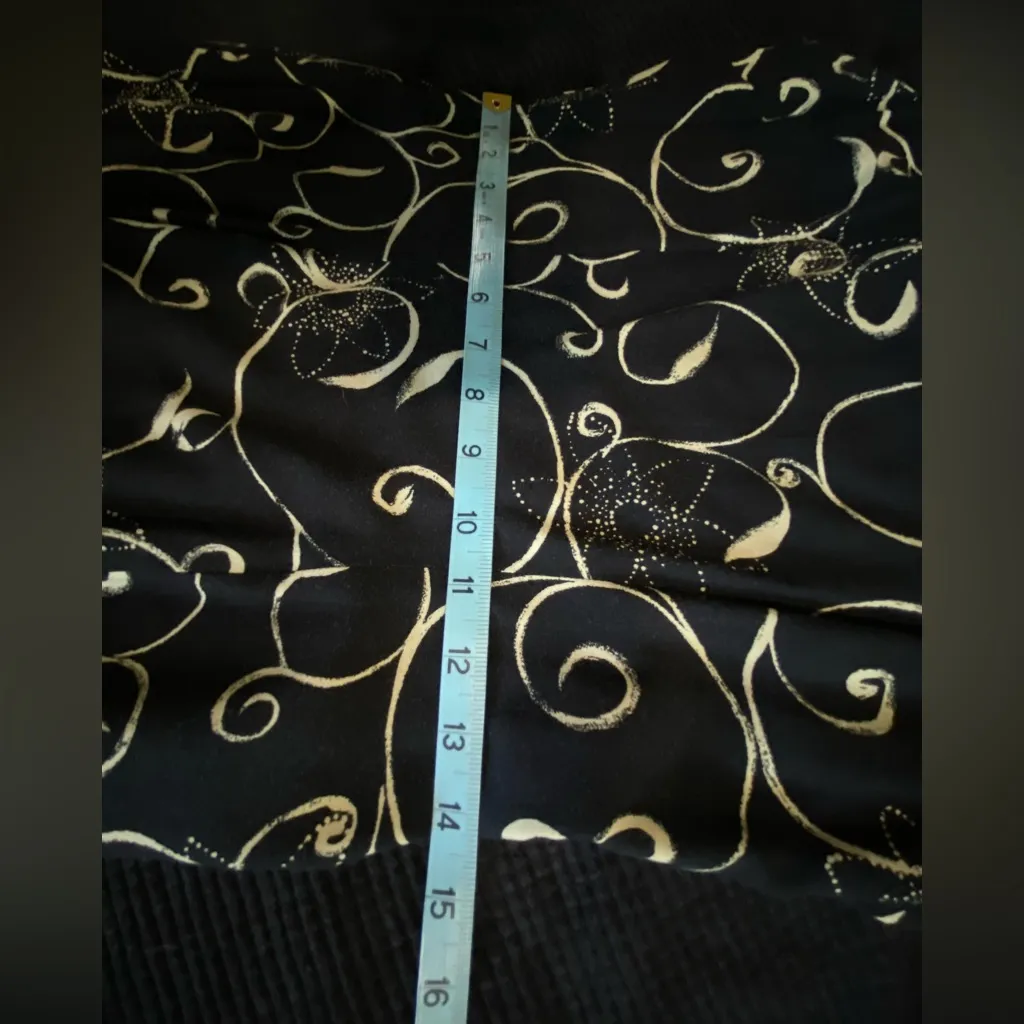 All That Jazz Black Tan Paisley Sleeveless Slit Zip Dress Size‎ 9/10 - Image 9