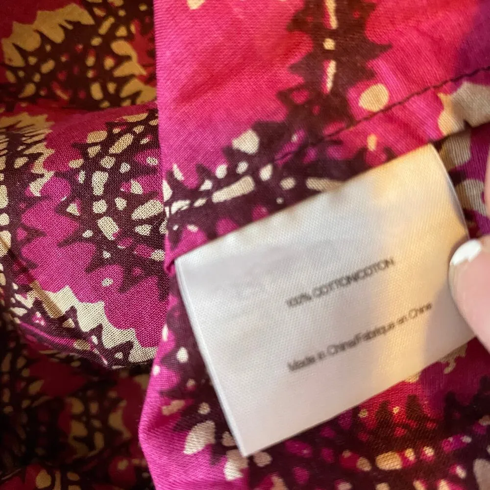 Tory Burch Printed V-Neck Blouse Size: S | US 4 - Image 9