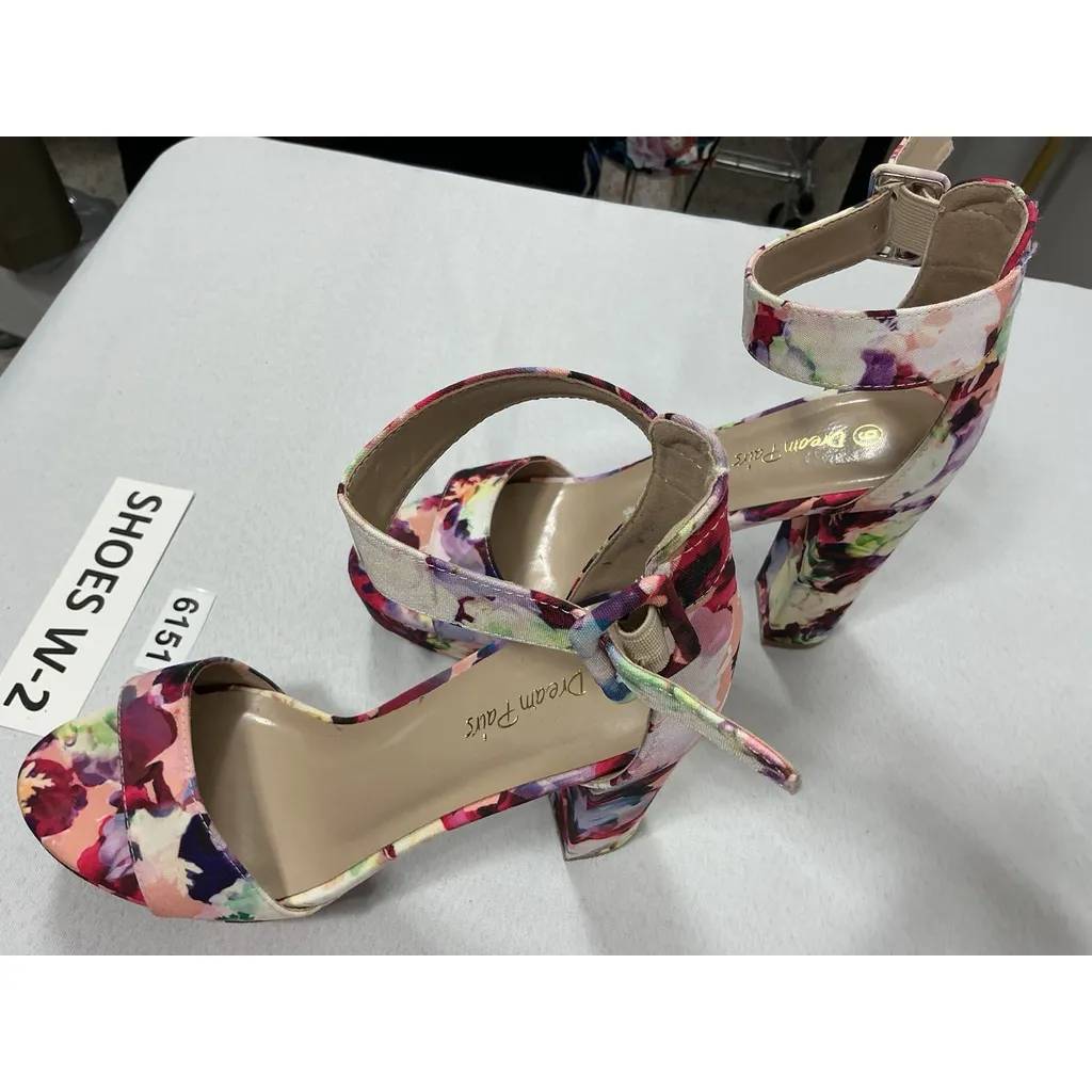 Womans Dream Pairs Open Toe Platform Sandals 9 Floral Heel Strappy - Image 2