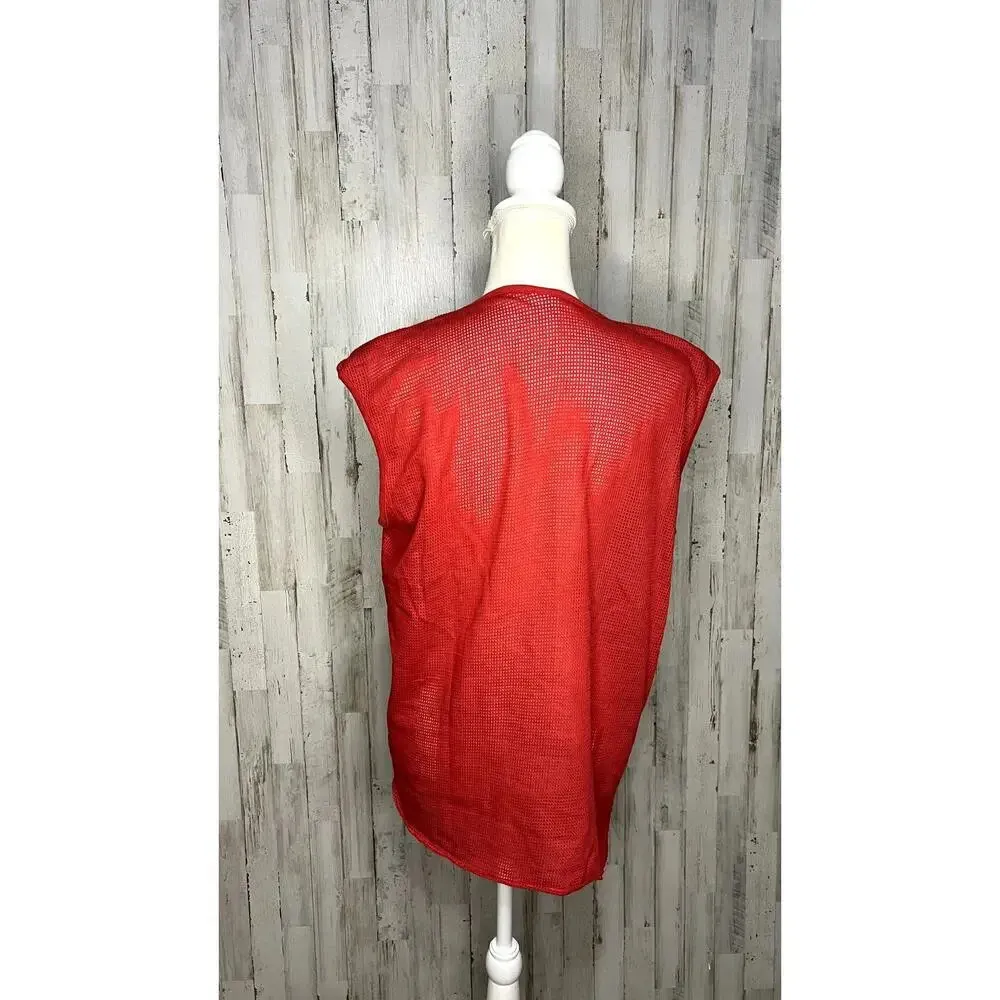 Wright's‎ Women's Size XL Lightweight Red Mesh Net Sleeveless Tank Top - Image 4