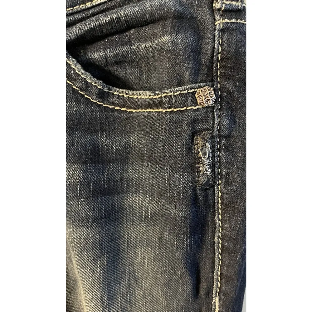 Silver Suki Surplus Mid Capri Dark Denim Jeans Women’s Size 28 Low Rise Cropped - Image 4