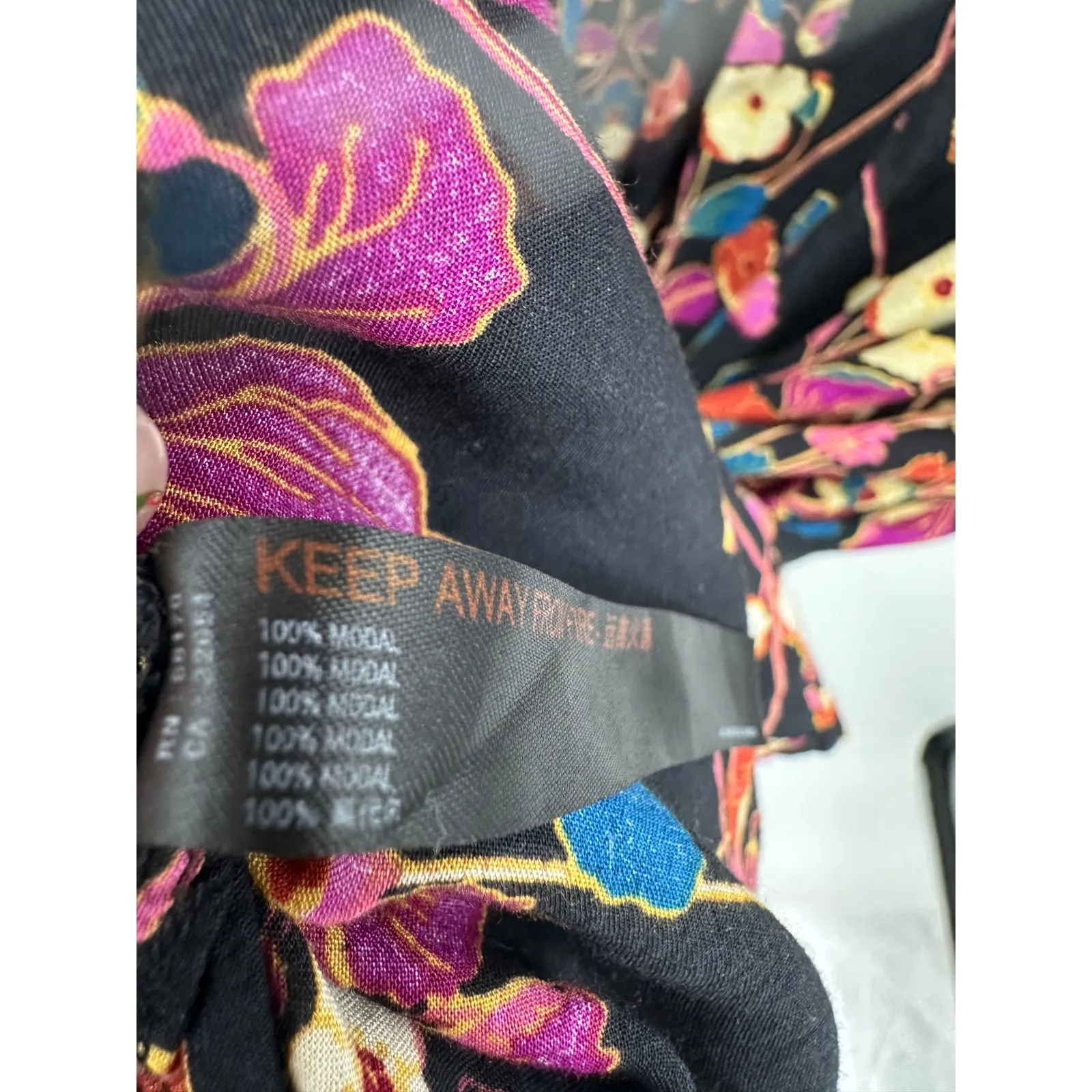 Anthropologie Women Quilted Dark Floral Boho Maxi Dress Size 2X Boho Long Summer - Image 9