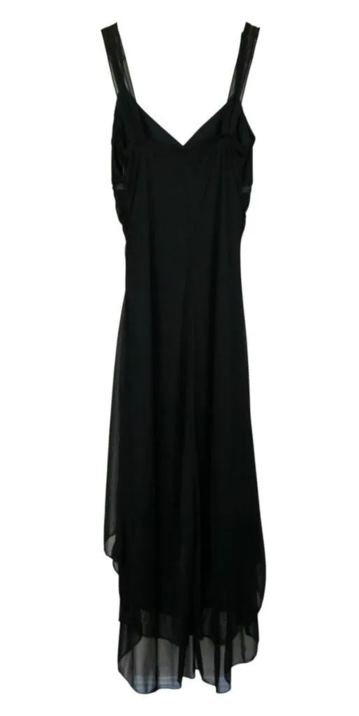 Vintage Y2K Ruby Rox Black Ruched Asymmetrical Dress - Image 4