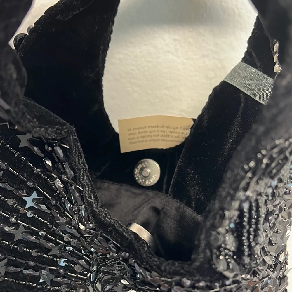 ✨Glamorous Black Sparkle Hobo Bag 🖤🤍 - Image 8