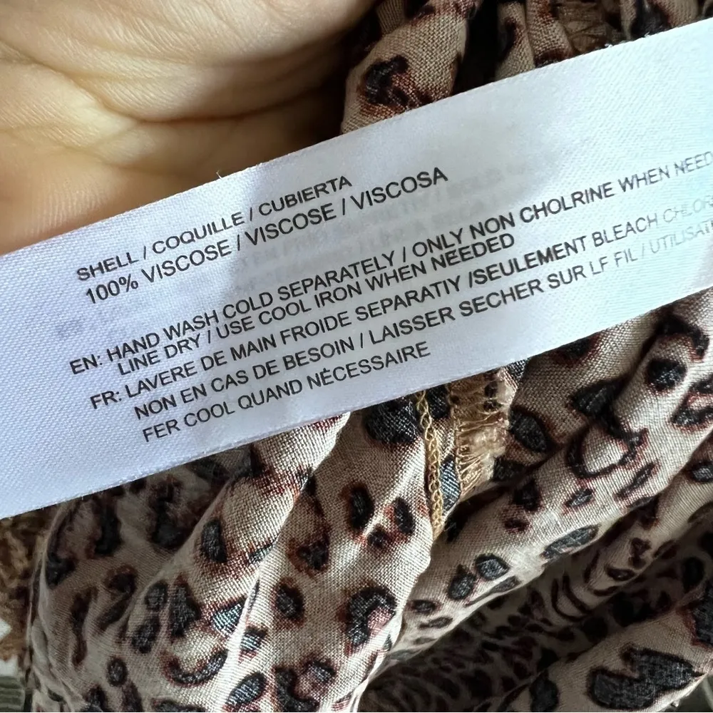 Band of Gypsies BOG Collection Leopard Wrap Dress Small - Image 8