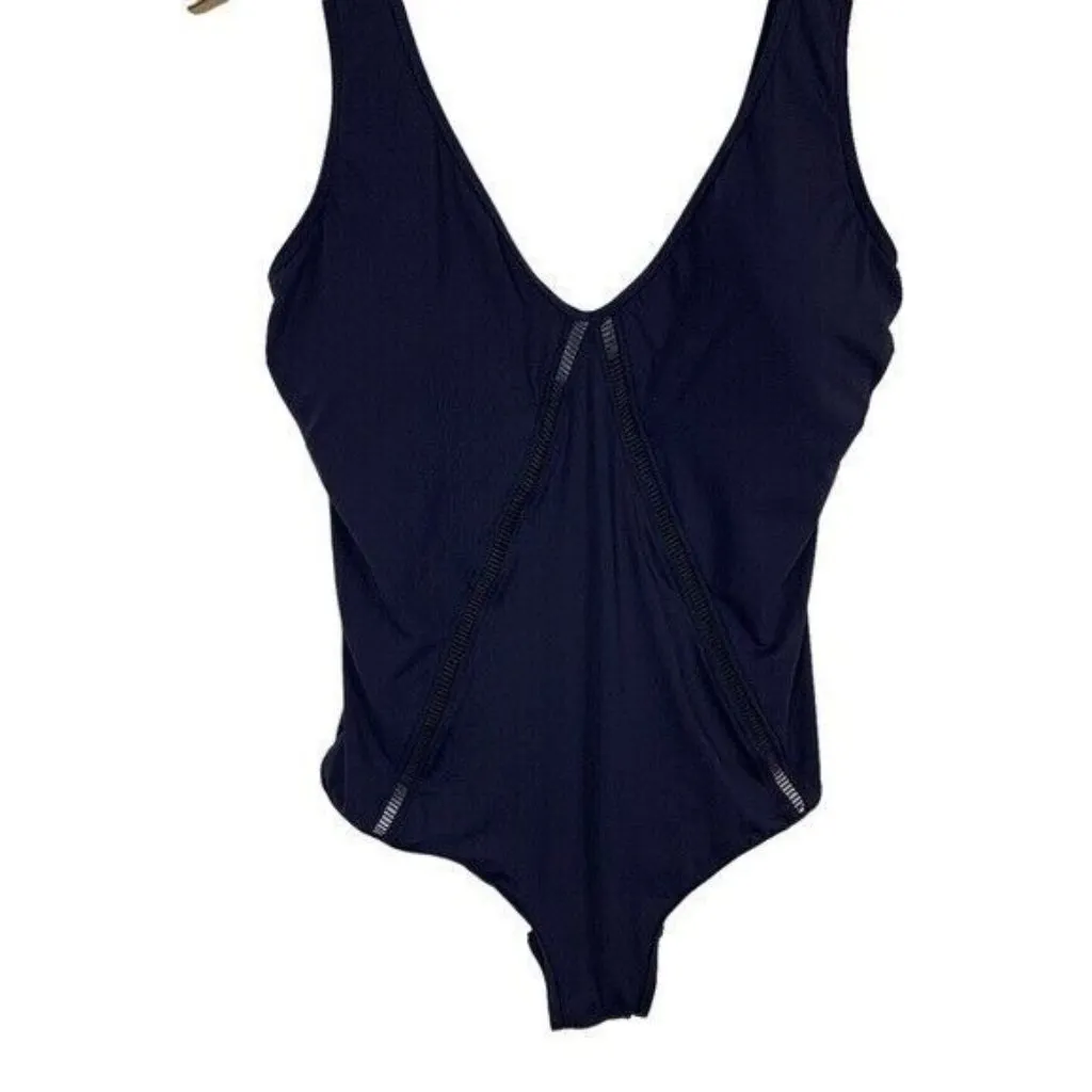 Sea Level Swimsuit 10 Navy One Piece Padded Control Swimwear Vacation Blue - Image 2