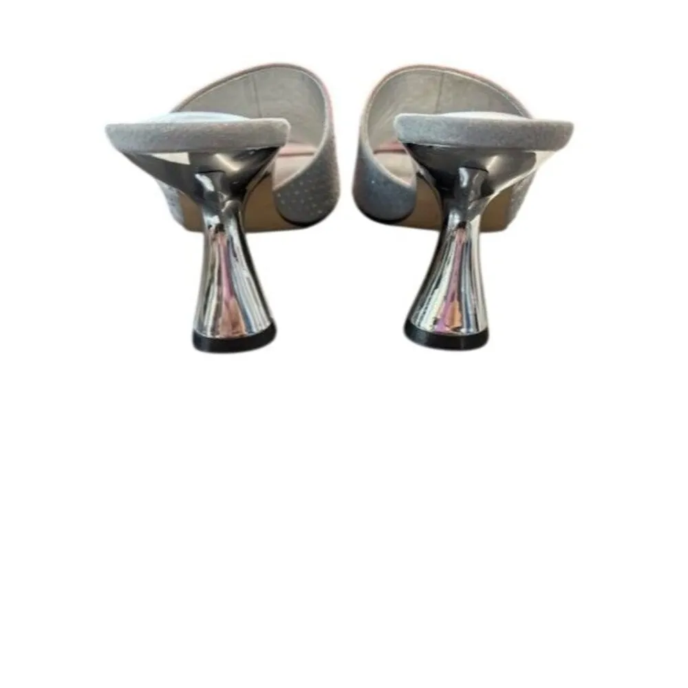 Embellished Nine West Square Toe Heels - Image 4