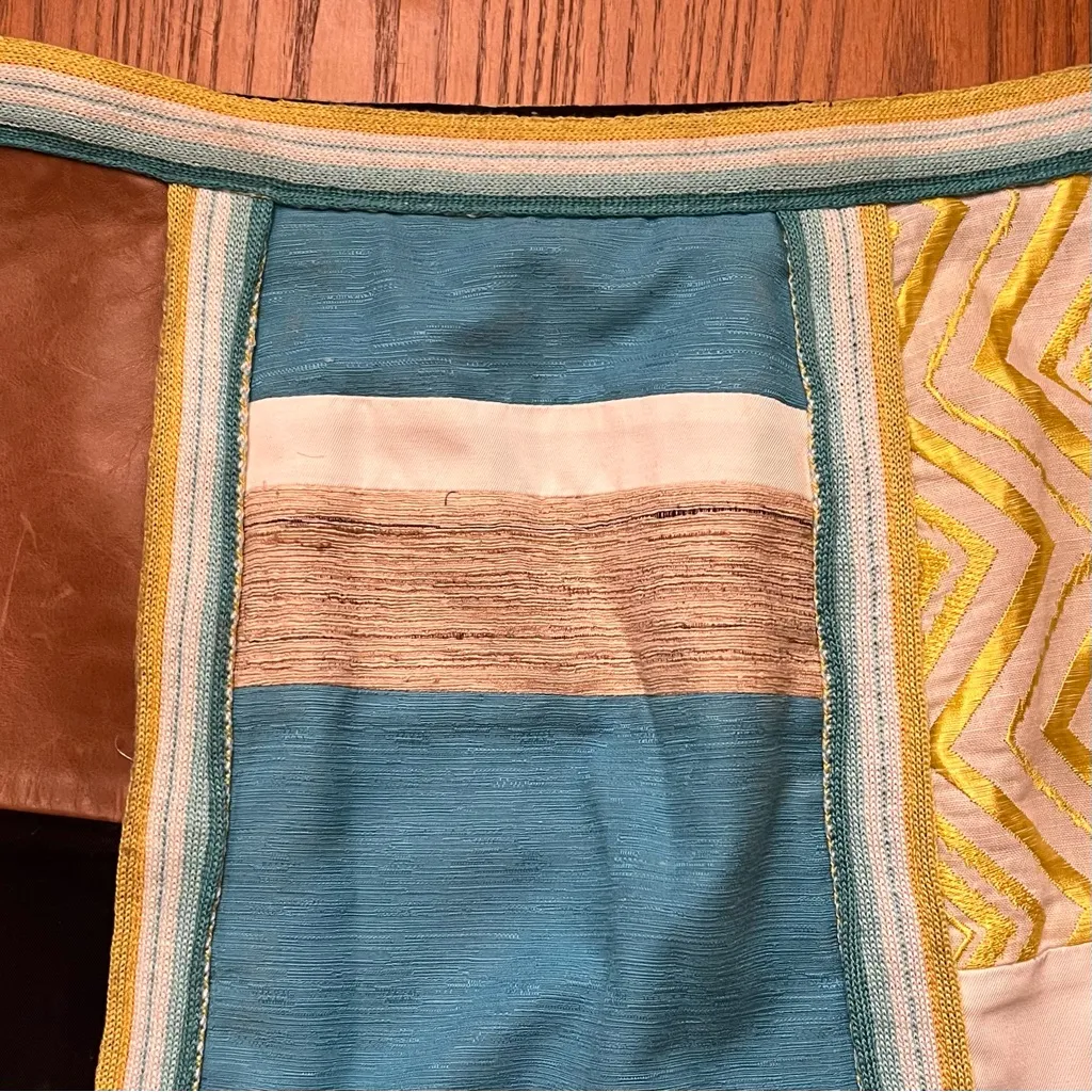 Anthropologie Tracy Reese Vintage Mixed-Media Patchwork Leather Silk Mini Skirt - Image 7