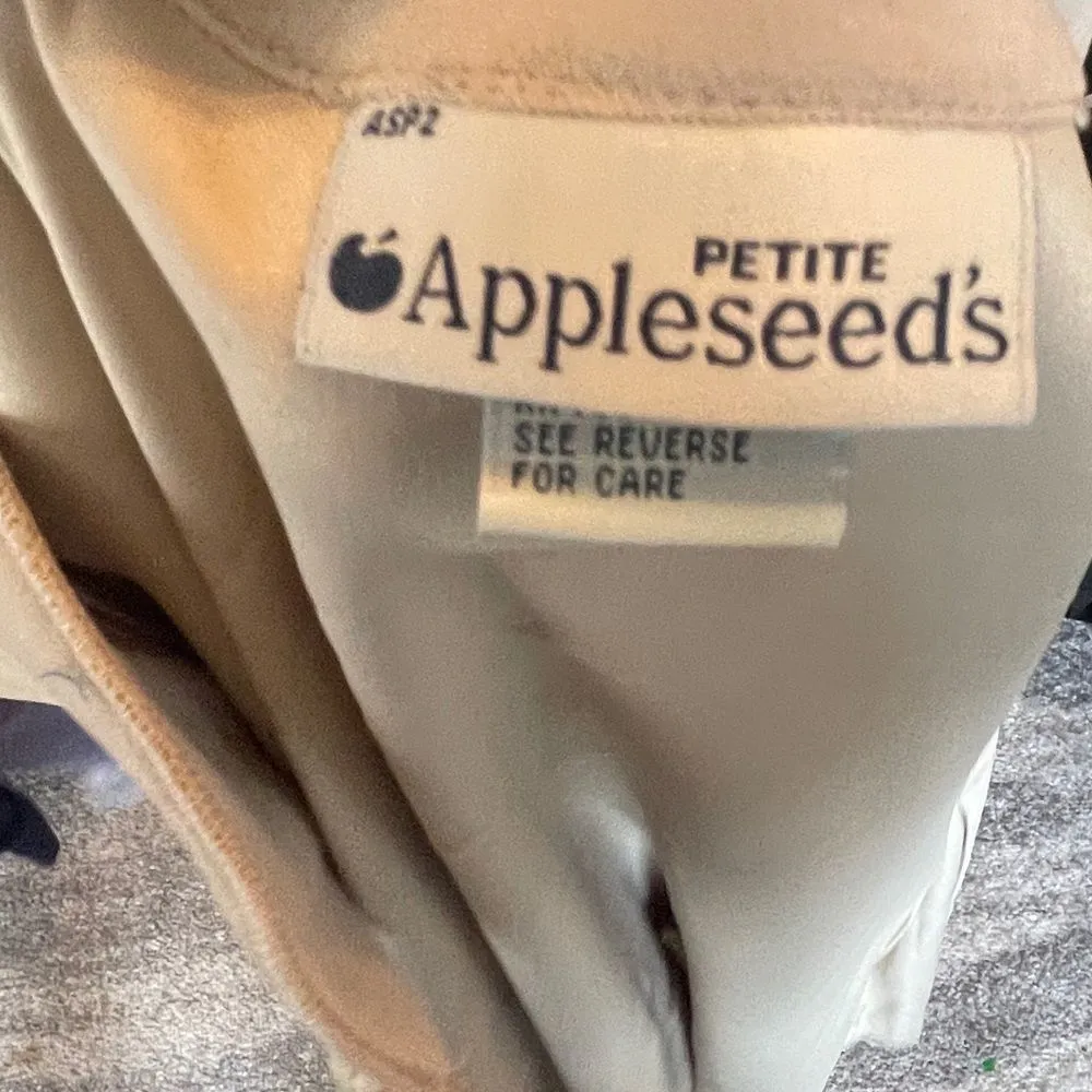 Vintage‎ Appleseeds Pantsuit Tan Size 6P - Image 8