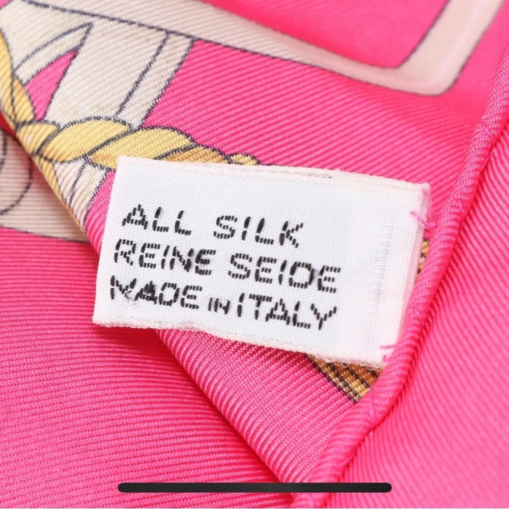 AUTHENTIC RARE Celine Pink 100% Silk Scarf 🥰 - Image 6