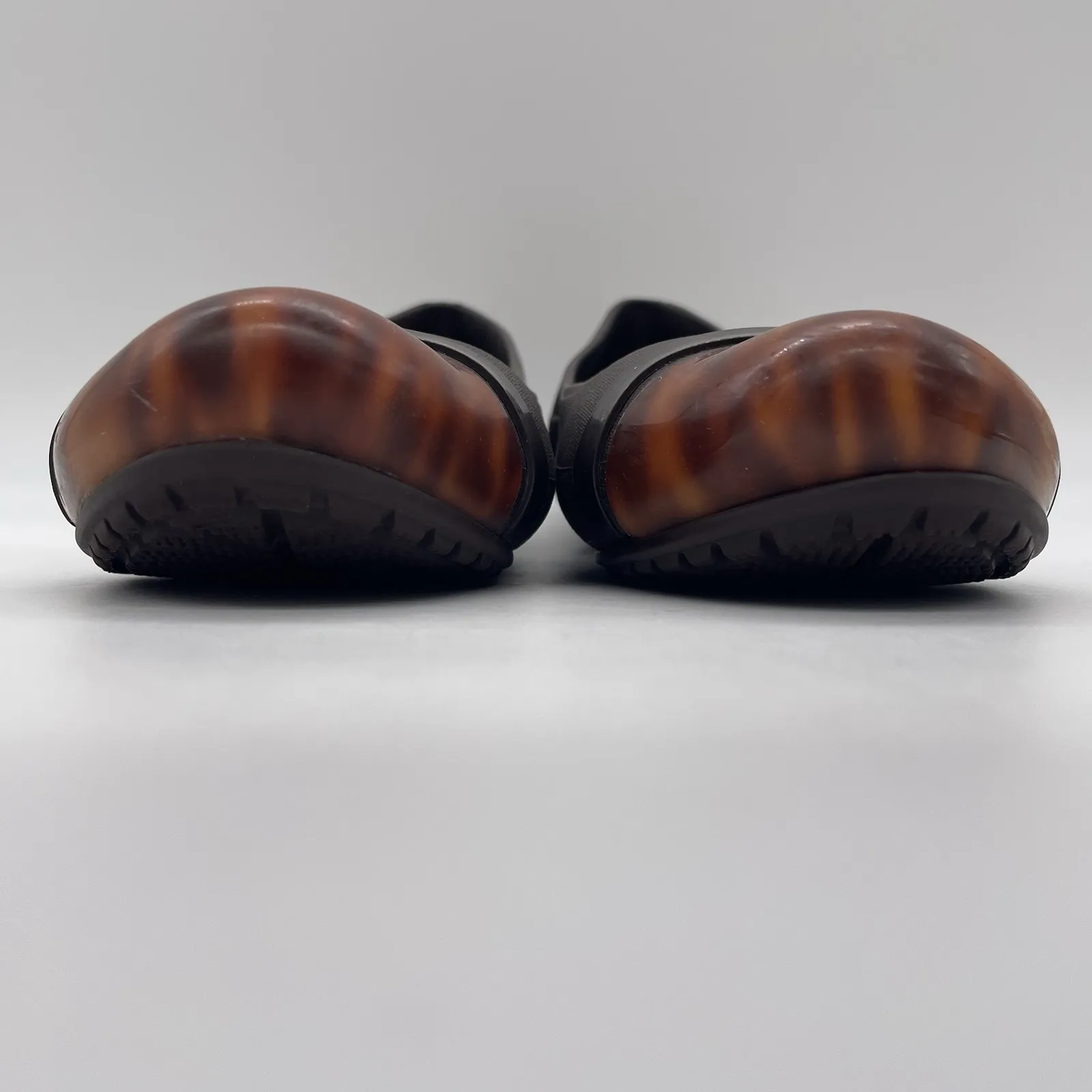 Crocs Womens 9 Shoes Ballarina Flat Brown Tortoiseshell Cap Toe Marble Slip-On‎ - Image 9