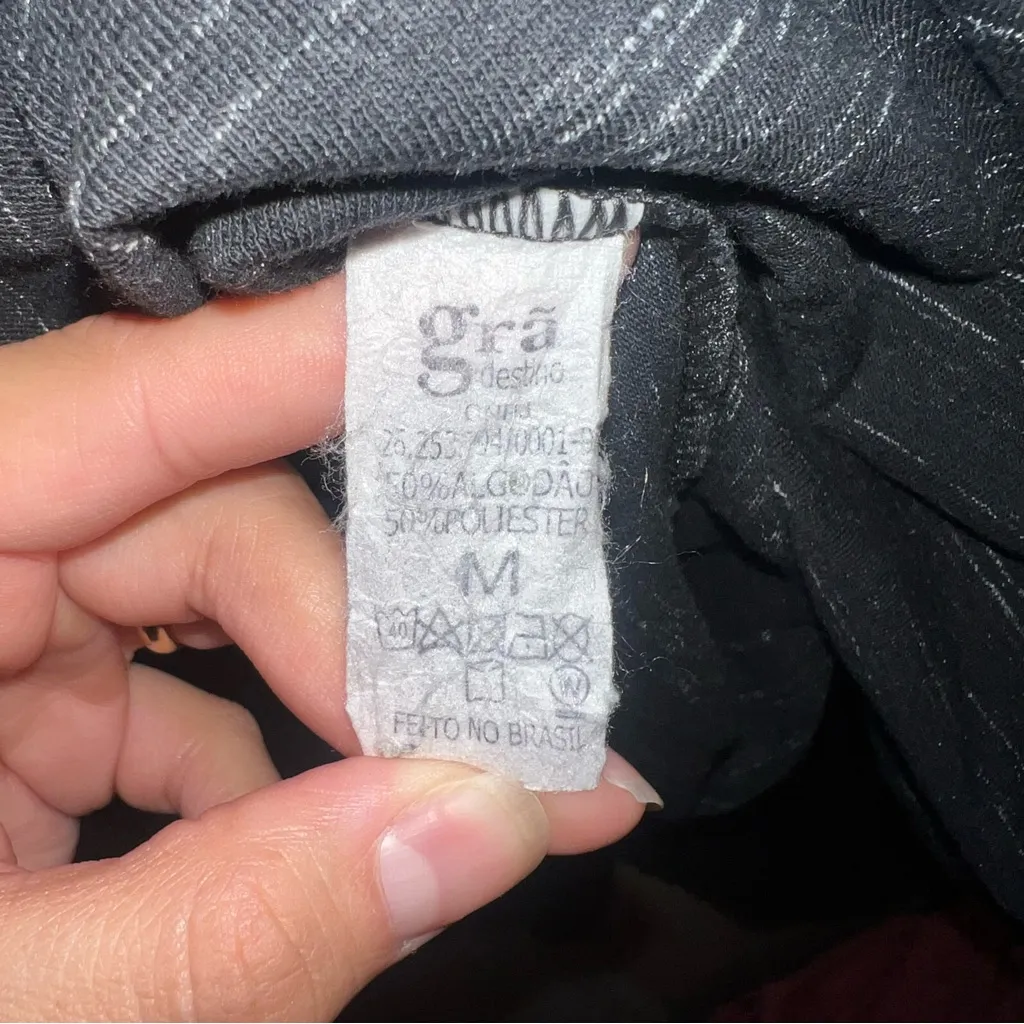 Gra Destino Brazilian Cotton Blend Lagenlook Dress Black Size M - Image 4