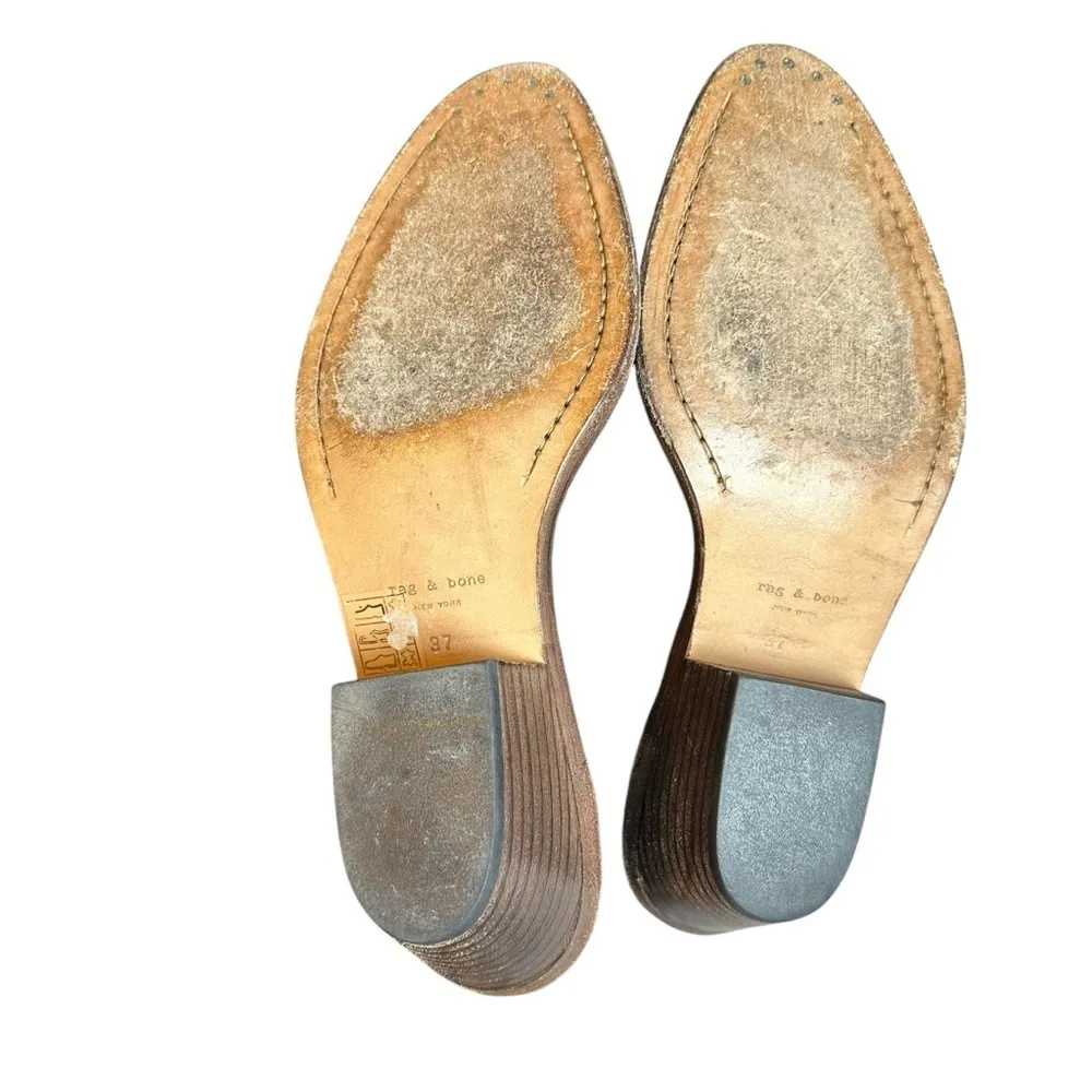 Rag & Bone Suede Chelsea Boots Black Ankle Booties 37 | Italian Made Luxury Chic - Image 7