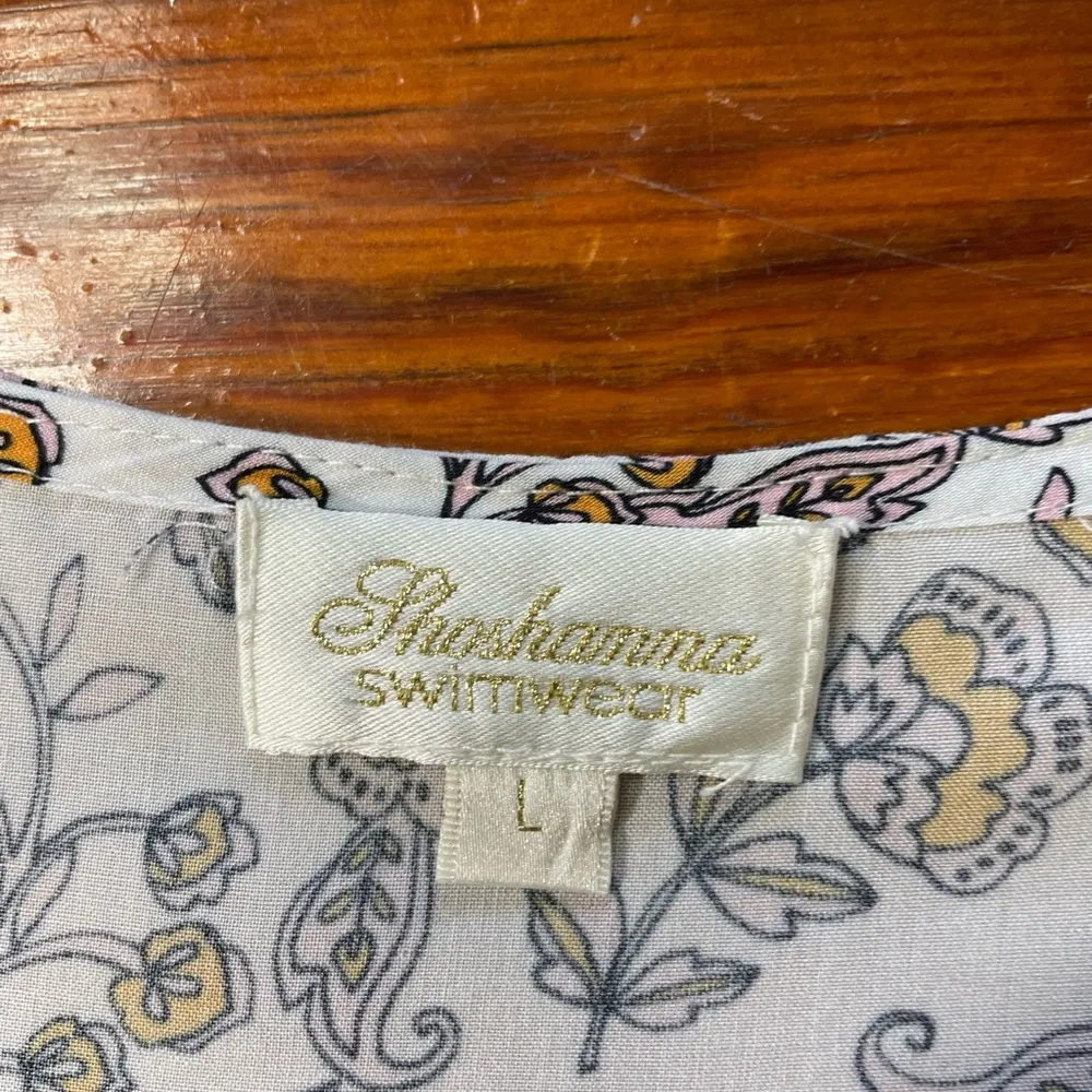 Shoshanna Swimwear Lightweight Floral Boho Coverup Kaftan Dress  - Size Large - Image 6