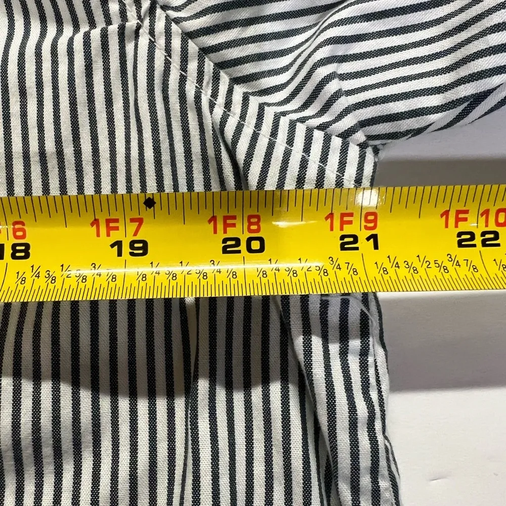 Bobbie Brooks striped tea party embroidered beaded button top L casual whimsical - Image 8