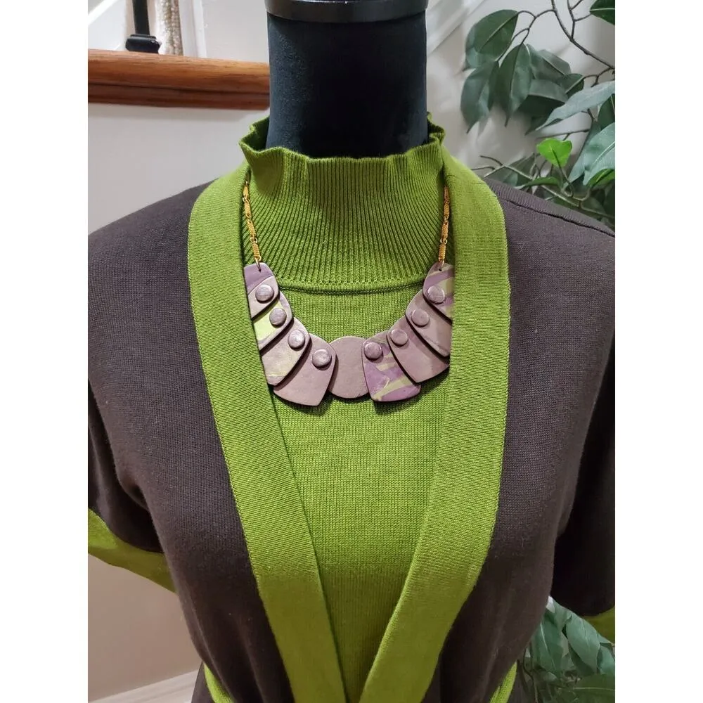 Ellen Tracy Women's Cotton Short Sleeve Top & Cardigan Sweater 2 Pc's Set Large - Image 5