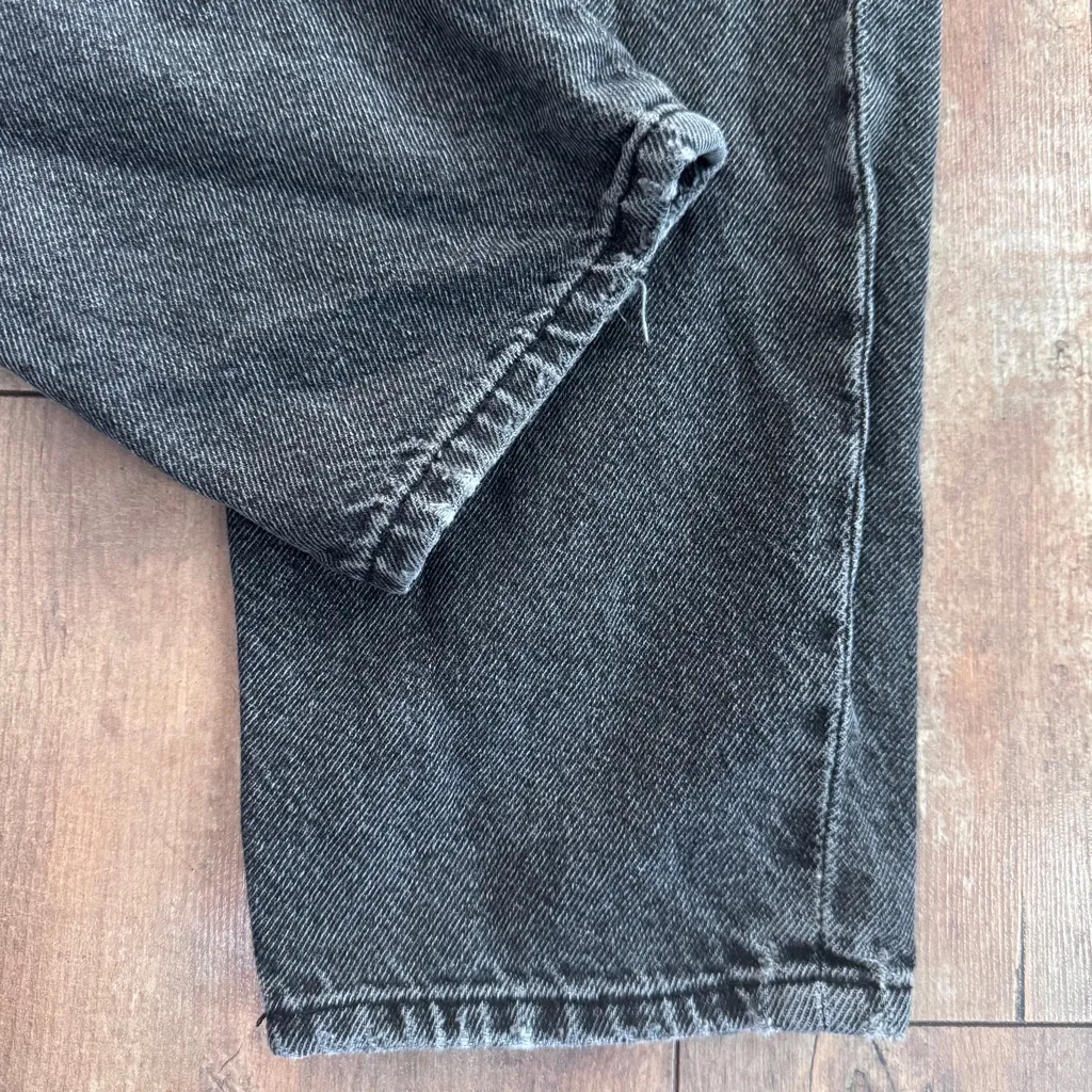 Bershka High Rise Black Mom Straight Leg Jean Size 8 - Image 8