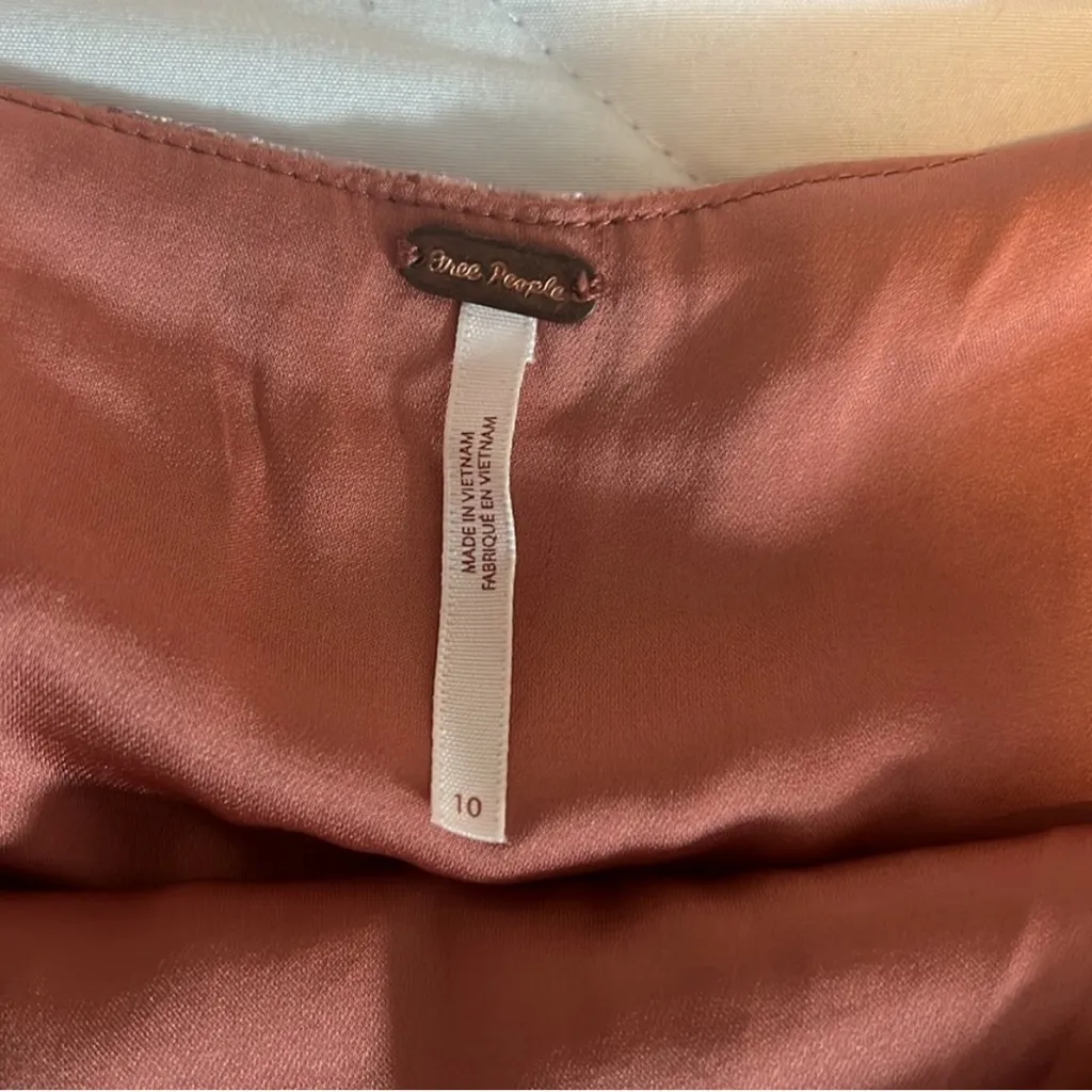 FREE PEOPLE Rose Lacey Midi Skirt Canyon Arroyo Pink Boho Lace Size 10 - Image 11